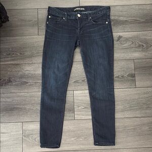 Express Jeans Dark Wash Denim Low Rise Jegging